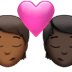 🧑🏾‍❤️‍💋‍🧑🏿 kiss: person, person, medium-dark skin tone, dark skin tone display on Apple